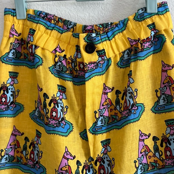 Nooworks Dog Party Linen Pants πΆπ - Picture 3 of 9